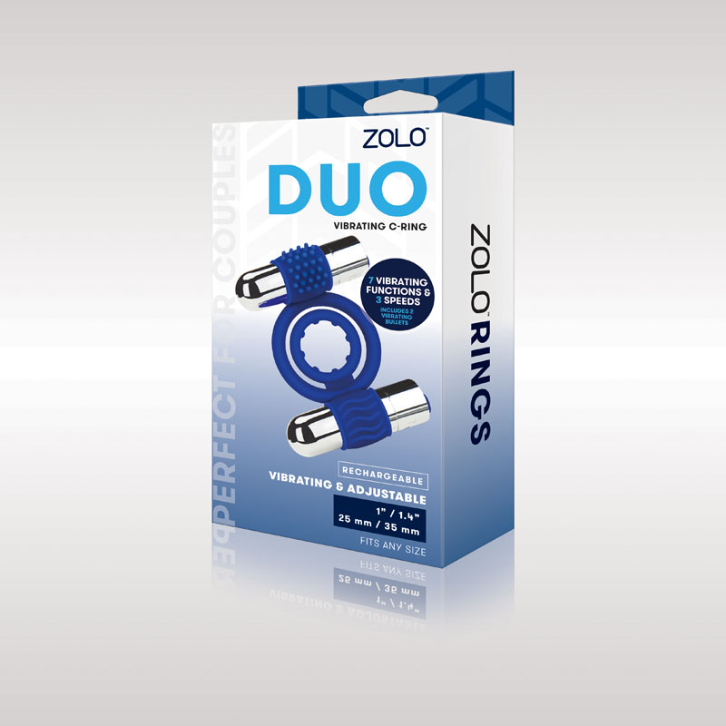 Zolo Rechargeable Duo Vibrating C-Ring